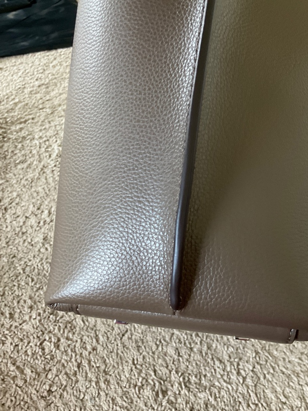 Tory Burch Taupe Leather Perry Tote - Picture 8 of 16
